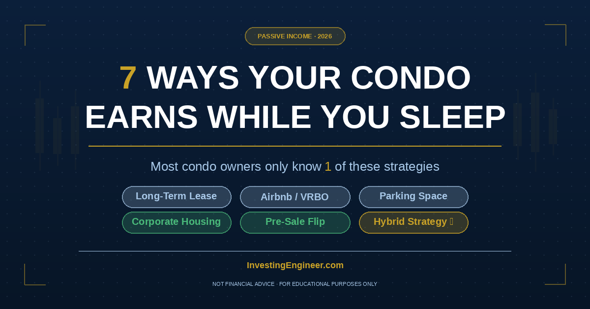 how to earn passive income from your condo