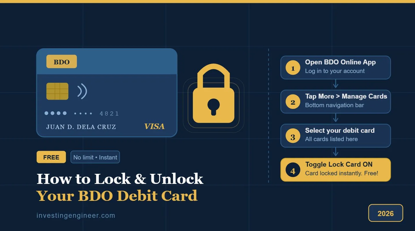 how to lock BDO debit card