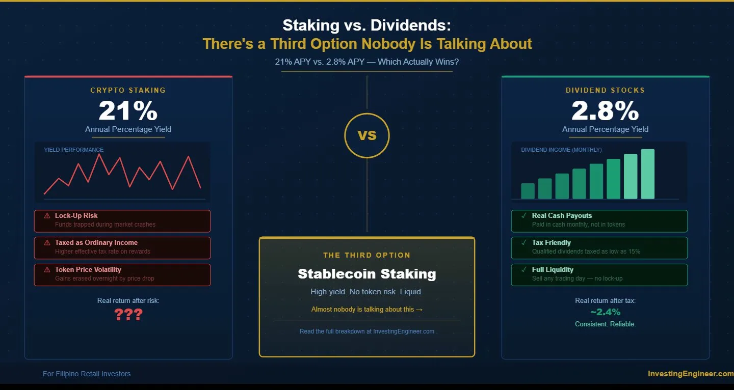 crypto staking vs dividend stocks