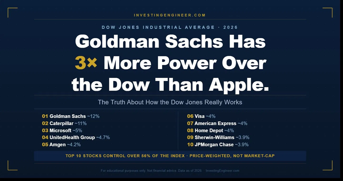top 10 DJIA stocks by weight